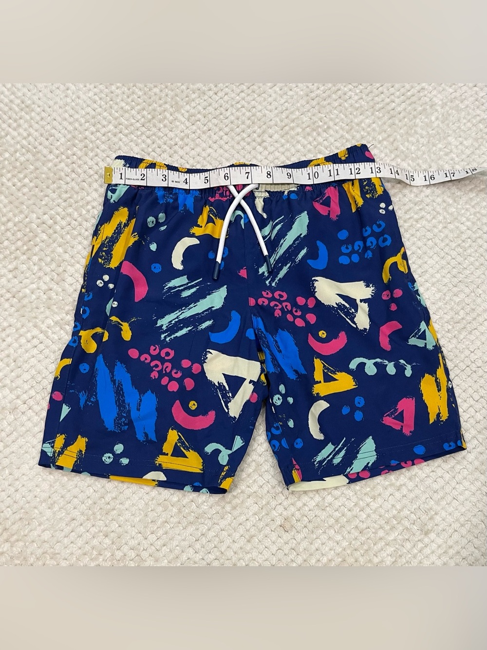 MaaMgic Retro 80s Abstract Festival Swim Trunks Youth Size 10/12 - NWT
